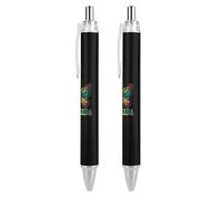 Bolígrafo retráctil con diseño de mariposa y bandera de Granada, bolígrafo de trabajo para suministros escolares de oficina, 2 unidades como imagen 1