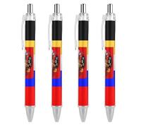 Bolígrafo retráctil de la bandera de Rusia de 0,5 mm, escritura fina y suave, para oficina en casa, color negro, 4 unidades, como se muestra en la imagen 1