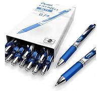 Pentel Bolígrafo retráctil EnerGel XM BL77 – tinta de gel líquido 0,7 mm, 54% reciclado, caja 12 azul
