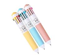 Bolígrafo retráctil Multicolor de 10 colores en 1, 3/6 Uds, 0, 8 MM, para codificación de colores, de notas, diario, ergonómico