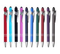 Bolígrafo retráctil muy duradero, bolígrafo ergonómico con lápiz táctil y metal de alta calidad, lápiz capacitivo para escribir y escribir de forma precisa y táctil para dispositivos domésticos y