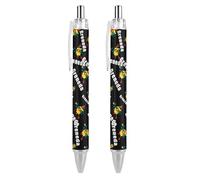 Bolígrafo retráctil negro de la bandera de Granada de 0,5 mm, de punta fina, de secado rápido, escritura suave, 1 unidad como se muestra en la imagen 2