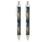 Bolígrafo retráctil negro de punta fina con diseño de Aliens And Weed1, 0,5 mm, 1/2/4 unidades