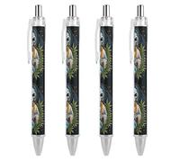 Bolígrafo retráctil negro de punta fina con diseño de Aliens And Weed1, 0,5 mm, 1/2/4 unidades