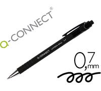 Bolígrafo Retráctil Q-Connect Con Grip 07 Mm Color Negro - Q-CONNECT