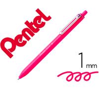 Bolígrafo retráctil rosa Pentel Izee de 10 mm - PENTEL
