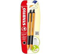 Bolígrafo retráctil STABILO pointball - Pack con 2 unidades color negro