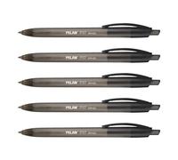 Bolígrafo Roller Milan P07 Dry-Gel Pack 5 Unidades Tinta Negra