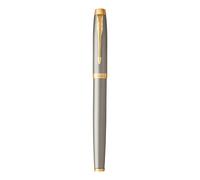 Bolígrafo roller Parker IM Brushed Metal punta media tinta negra