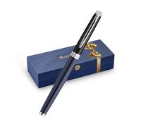 Bolígrafo roller Waterman Hémisphère | lacado negro y azul con adornos de paladio | punta fina | estuche de regalo