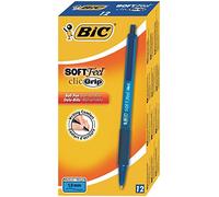 Bolígrafo Soft Feel, grosor de trazo 0,4 mm, cuerpo azul, con clip, azul.