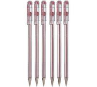 Bolígrafo Superb Pentel Rojo Tinta A Base De Aceite Cuerpo Delgado x 6