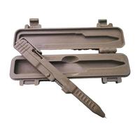 Bolígrafo táctico deslizante - Bolígrafos tácticos deslizantes impresos en 3D para uso diario, recargables, tinta suave, accesorio de escritorio creativo, regalo único para hombres (Brown)