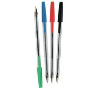 Boligrafo transparente q-connect negro medio kf26040 - KF26040