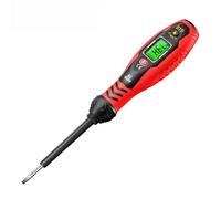 Bolígrafo voltímetro digital B19B18 con retroiluminación LCD para detección de voltaje de CA Función NCV e identificación de cable de corriente 11V 450V (B19-rojo)