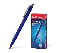 Bolígrafo y Roller marca ERICHKRAUSE modelo Erichkrause Boligrafo Automatico Smart - Recargable con Clip Metalico - Punta de 07mm - Tinta de Secado Rapido - Cuerpo Opaco y Satinado - Color Azul