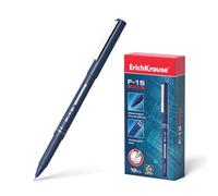 Bolígrafo y Roller marca ERICHKRAUSE modelo Erichkrause Boligrafo F-15 de Trazo Fino - Clip Metalico - Conviene para Cualquier Tipo de Papel - Cuerpo Opaco Redondo - Color Azul