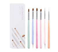 Bolígrafos | 6 Uds Plumas - Conjunto de cuidado de uñas de doble cara con selector de diamantes de imitación para mujer uso diario salón UV Gel Interior Viajes Estudio
