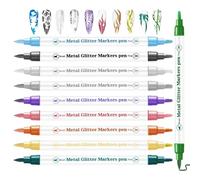 Bolígrafos acrílicos, bolígrafos de esmalte de uñas | Marcadores de 10 colores de doble punta establecidos para pintura de uñas - Liner de dibujo de salón de pintura acrílica de secado rápido para muj