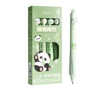 Bolígrafos Borrables De Gel | Bolígrafos De Tinta De Gel De Dibujos Animados, Suministros De Papelería Portátiles, 4 Piezas De Herramientas De Escritura Para Tomar Notas Para Estudiantes De Escuela En