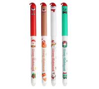 Bolígrafos borrables navideños: 4 bolígrafos de Navidad, suministros de escritura navideña, no dejarán ni dañarán el papel o puedes escribir de nuevo con confianza hasta que termines de querer