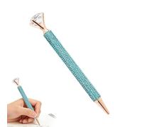 Bolígrafos brillantes, herramienta de escritura con botón pulsador con gema grande, bolígrafos con parte brillante, para escribir diariamente, citas, escritorio, palabras, trabajo, oficinas