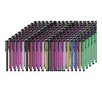 Bolígrafos capacitivos para pantallas táctiles, paquete de 300 piezas universales de metal largo y colorido, bolígrafos de pantalla táctil para iPad, iPhone, Android, Galaxy, Chrome Book, tabletas