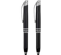 Bolígrafos de 2 Piezas para la Pantalla táctil, bolígrafos LED multifuncionales con Punta de Estilos, bolígrafos para Pantallas táctiles Estilos capacitivos con Linterna LED para Dispositivos de