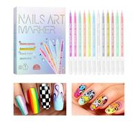 Bolígrafos de color para uñas, herramienta de manicura de salón - Lápiz delineador de uñas para mujeres, para viajes, viajes de negocios, interior, escuela, novia, esposa, amiga, hermana, hija