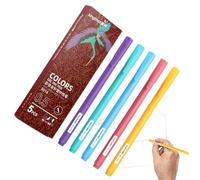 Bolígrafos de colores para scrapbooking - 5 bolígrafos de colores para cuaderno de notas | Pluma de arte de escritura creativa | Rotuladores de tinta de gel multicolores, juego de papelería para