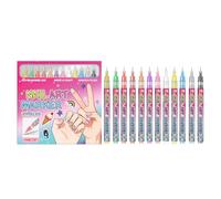 Bolígrafos de dibujo de uñas, marcadores de arte de manicura, kit de pintura de uñas de doce colores, accesorio de belleza para el hogar, dormitorio, apartamento, accesorio de belleza, herramienta de