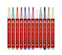 Bolígrafos de dibujo para uñas, 12 colores, herramienta de manicura de secado rápido, marcadores de pintura para uñas de 0,3 mm | para mujeres niñas arte diseño garabatos dibujo salón casa