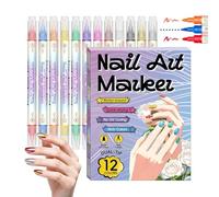 Bolígrafos de esmalte de uñas | 12 colores de secado rápido Bolígrafos de diseño para uñas - Marcadores de bricolaje | Para niñas Novia Hija Navidad Cumpleaños Salón Iniciante