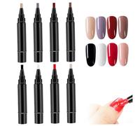 Bolígrafos de esmalte de uñas 8pcs/set 8 colores 3 en 1 5ml Un paso Diy Gel de uñas Pen para mujeres Pedronos de pedicura de manicura para el salón casero