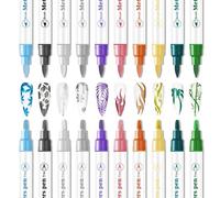Bolígrafos de esmalte de uñas - marcador de belleza de uñas, kit de diseño de uñas de 6.5 pulgadas - 10 piezas de pintura acrílica seca para la sala de estar de dibujo para mujeres