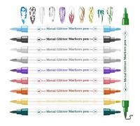 Bolígrafos de esmalte de uñas, marcador de belleza de uñas - Kit de lápiz de uñas de punta de 10 colores de doble punta - Liner de dibujo de secado rápido para diseño de arte profesional