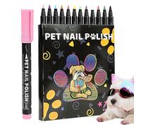 Bolígrafos de esmalte para perros | 12 piezas Pensas creativas de esmalte des, bolígrafos creativos de esmalte deas, esmalte de seguro para mascotas de 12 colores secos para perros, gatos