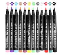 Bolígrafos de esmalte para perros, esmalte para perros, Rotuladores de esmalte de uñas con punta de 12 piezas, bolígrafos creativos para esmalte, esmalte de uñas seguro para mascotas en 12 colores de