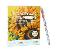 Bolígrafos de gel acrílico, bolígrafo de pintura de gel para adultos, marcadores de dibujo para colorear para lienzo, piedra, madera, tela, papel de roca, tarjetas, álbumes de recortes, proyectos