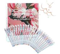 Bolígrafos de Gel Acrílico Pintura | Rotuladores de Tinta en Gel para Colorear para Adultos - Materiales de Arte y Manualidades Base Agua para Dibujo, Colorear, Doodle en Lienzo, Madera, Tela, Piedra