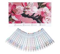 Bolígrafos de gel acrílico,Rotuladores acrílicos para piedras | Marcador de dibujo a base de agua para tarjetas de tela de piedra, lienzo, álbumes de recortes, papel, proyectos creativos