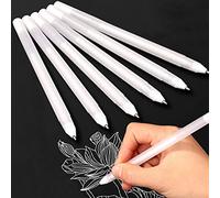 Bolígrafos de Gel Blanco 6 Piezas, 0,8mm Bolígrafos de Punta Fina de Bosquejo de Subrayar, Bolígrafos para la Artistas Papeles Oscuros Resalte Suministros de Diseño de Ilustración Arte de Dibujo