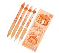 Bolígrafos de gel borrables, bonitos bolígrafos Capybara, 4 bolígrafos retráctiles de gel de tinta | instrumentos de escritura de animales para la escuela para el aula en casa de la escuela