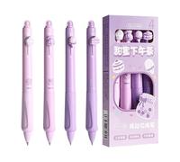 Bolígrafos de gel borrados y borrables - 4 bolígrafos de escritura retráctiles, suministros escolares Fine Point 0,5 mm Herramienta de escritura de diseño ergonómico para niño adolescente