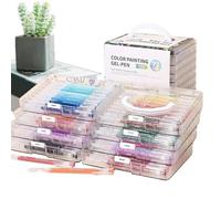 Bolígrafos de Gel,Con estuche y papelería de secado rápido,Bolígrafos y rotuladores de colores | Para niños y adultos pintura colorear manualidades DIY proyectos de arte