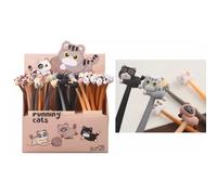 Bolígrafos de gel con gatos - varios tipos