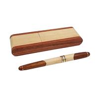 Bolígrafos de gel de lujo, bolígrafos de negocios, regalos para hombre, juego de bolígrafos de madera con caja de almacenamiento, juego ejecutivo