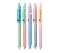 Bolígrafos de gel de tinta negra, 5 piezas de punta fina de secado rápido, herramienta creativa de escritura para diario, papelería escolar de precisión, suministros de oficina fiables para