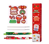 Bolígrafos De Gel Lisos: Tema Navideño De Escritor Colorido, Bolígrafo Retráctil Con Patrón Alegre, Detalle De Arte Creativo De Punta Fina, Diseño De Papelería Con Bolígrafo En Colores Pastel