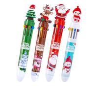 Bolígrafos De Gel Multicolor,Empuñadura Antideslizante 4 Piezas - Bolígrafos de Gel Navideños de 10 Colores para Escritura - Para Scrapbooking Journaling Tomar Notas Firmar Resaltar Niños Y